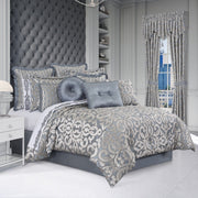 J. Queen New York Decorative Coordinate Pillows Barocco 20" Square Embellished Decorative Throw Pillow
