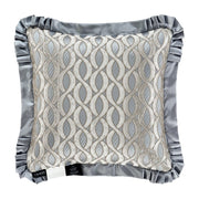 J. Queen New York Decorative Coordinate Pillows Barocco 20" Square Embellished Decorative Throw Pillow