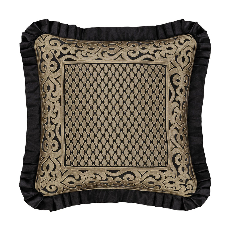 J. Queen New York Decorative Coordinate Pillows Bolero 20" Square Embellished Decorative Throw Pillow