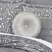 J. Queen New York Decorative Coordinate Pillows Bolero Tufted Round Decorative Throw Pillow