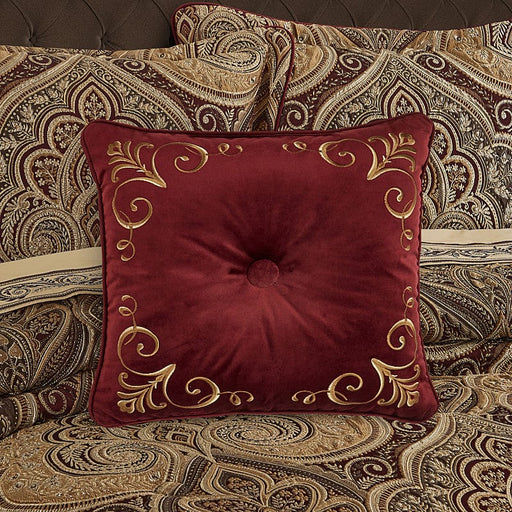 J. Queen New York Decorative Coordinate Pillows Bordeaux 18" Square Decorative Throw Pillow