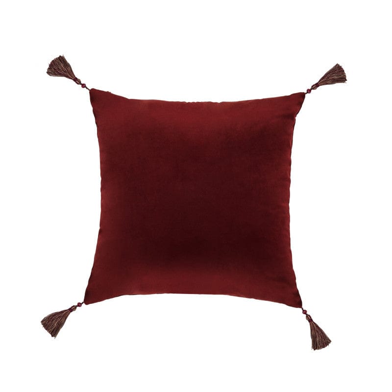 J. Queen New York Decorative Coordinate Pillows Bordeaux 18" Square Embellished Decorative Throw Pillow