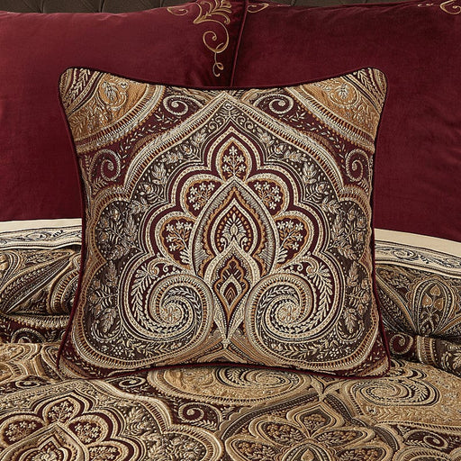 J. Queen New York Decorative Coordinate Pillows Bordeaux 20" Square Decorative Throw Pillow