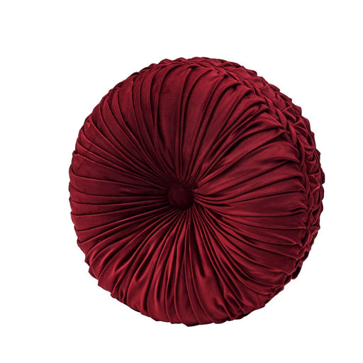 J. Queen New York Decorative Coordinate Pillows Bordeaux Tufted Round Decorative Throw Pillow