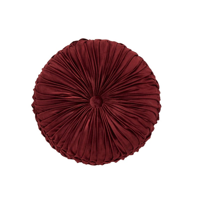 J. Queen New York Decorative Coordinate Pillows Bordeaux Tufted Round Decorative Throw Pillow