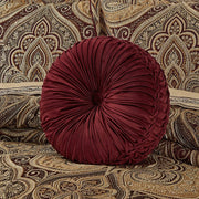 J. Queen New York Decorative Coordinate Pillows Bordeaux Tufted Round Decorative Throw Pillow