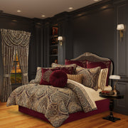 J. Queen New York Decorative Coordinate Pillows Bordeaux Tufted Round Decorative Throw Pillow
