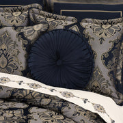 J. Queen New York Decorative Coordinate Pillows Bradley Tufted Round Decorative Throw Pillow