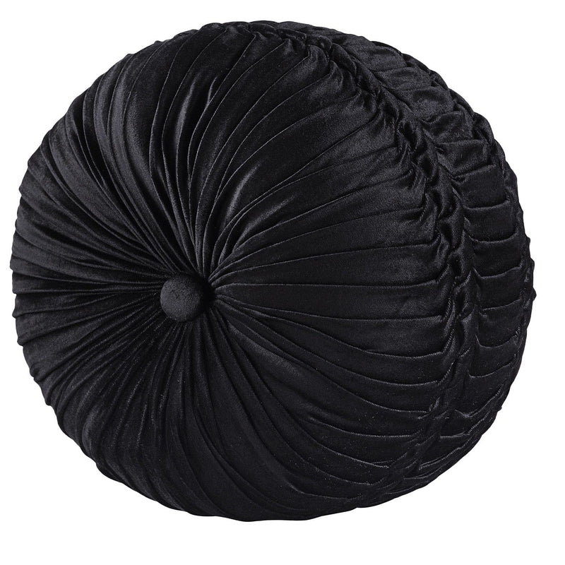 J. Queen New York Decorative Coordinate Pillows Bradshaw Tufted Round Decorative Throw Pillow