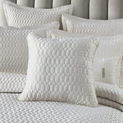 J. Queen New York Decorative Coordinate Pillows Brilliance 20" Square Quilted Decorative Throw Pillow