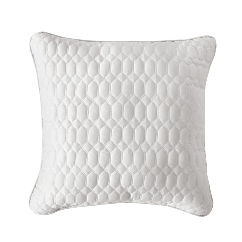 J. Queen New York Decorative Coordinate Pillows Brilliance 20" Square Quilted Decorative Throw Pillow