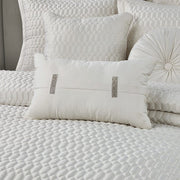 J. Queen New York Decorative Coordinate Pillows Brilliance Quilted Boudoir Decorative Throw Pillow