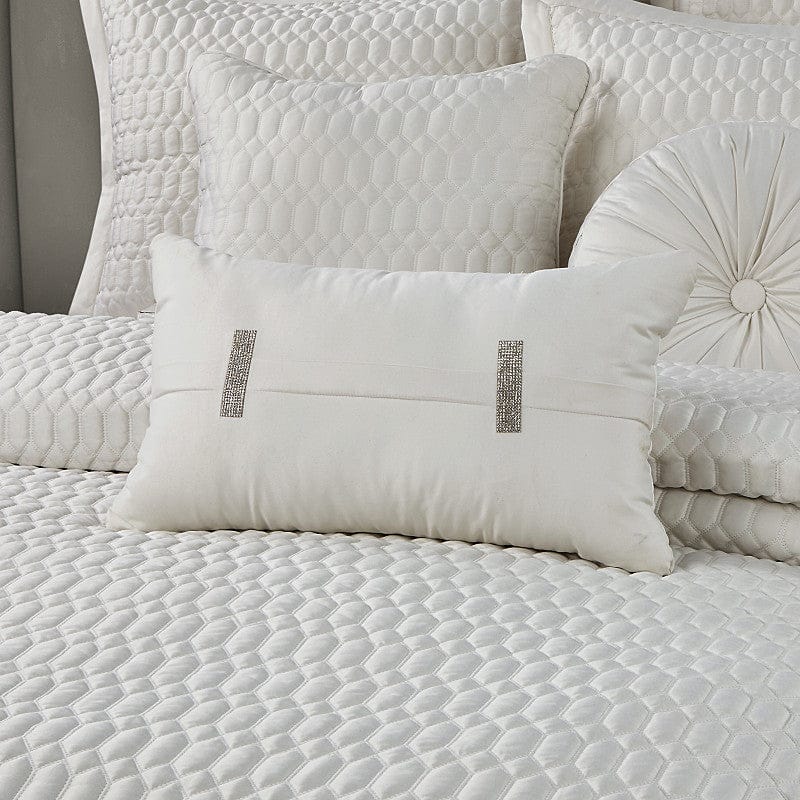 J. Queen New York Decorative Coordinate Pillows Brilliance Quilted Boudoir Decorative Throw Pillow