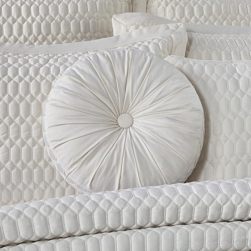 J. Queen New York Decorative Coordinate Pillows Brilliance Tufted Round Decorative Throw Pillow