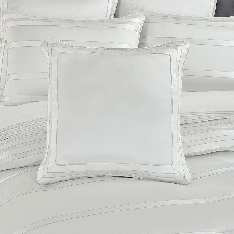 J. Queen New York Decorative Coordinate Pillows Calvari Platinum 20" Square Decorative Throw Pillow