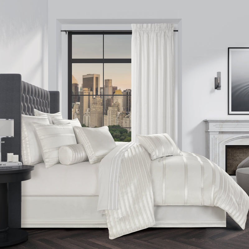 J. Queen New York Decorative Coordinate Pillows Calvari Platinum Boudoir Decorative Throw Pillow