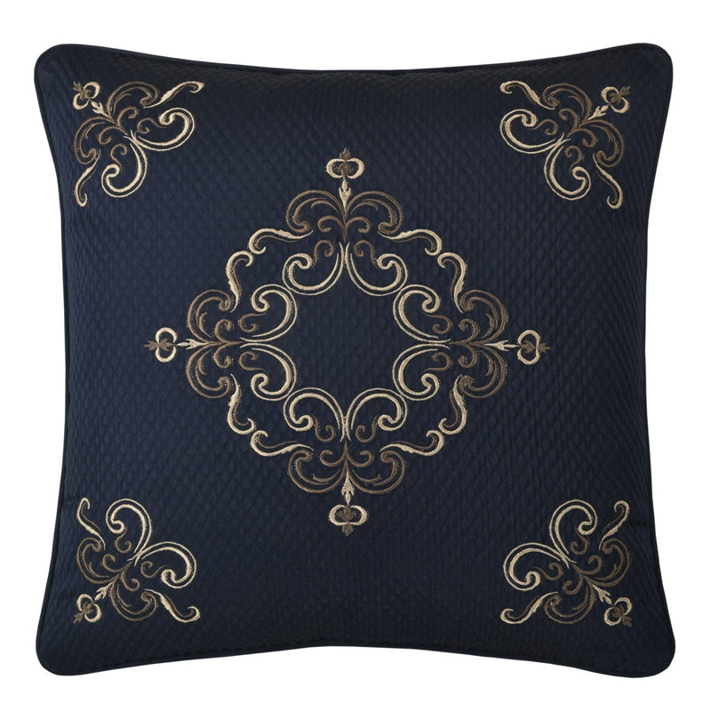 J. Queen New York Decorative Coordinate Pillows Caruso 18" Square Embellished Decorative Throw Pillow