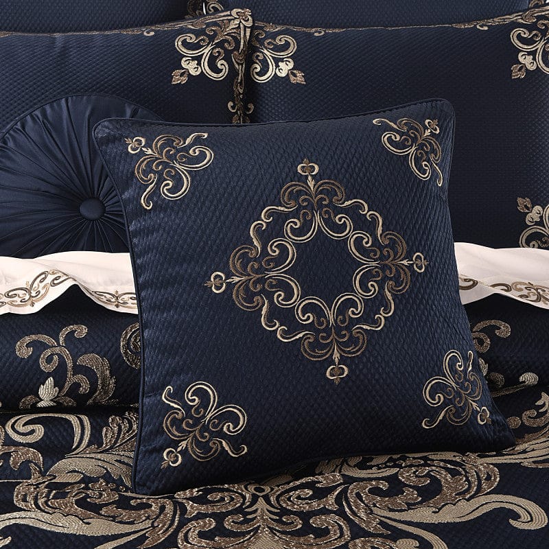 J. Queen New York Decorative Coordinate Pillows Caruso 18" Square Embellished Decorative Throw Pillow