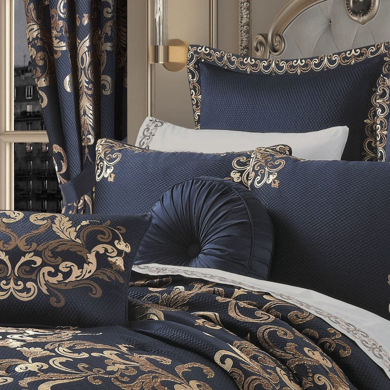 J. Queen New York Decorative Coordinate Pillows Caruso Tufted Round Decorative Throw Pillow
