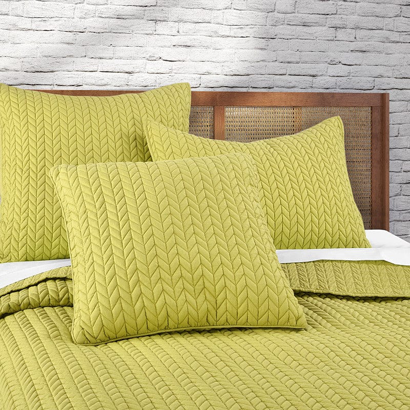 J. Queen New York Decorative Coordinate Pillows Cayman 20" Square Quilted Decorative Throw Pillow