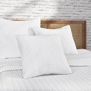 J. Queen New York Decorative Coordinate Pillows Cayman 20" Square Quilted Decorative Throw Pillow