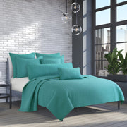 J. Queen New York Decorative Coordinate Pillows Cayman 20" Square Quilted Decorative Throw Pillow