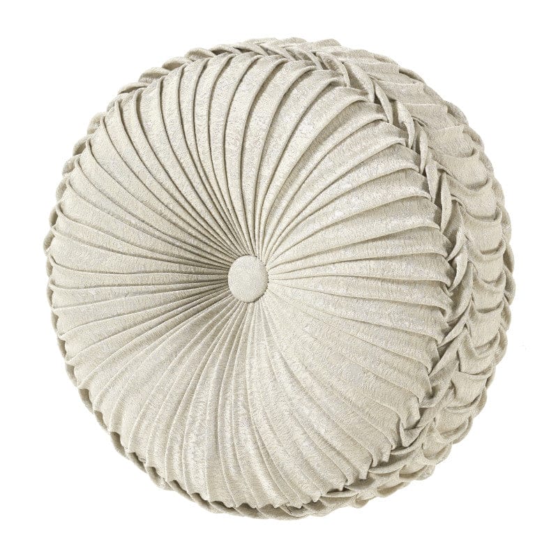 J. Queen New York Decorative Coordinate Pillows Celine Tufted Round Decorative Throw Pillow