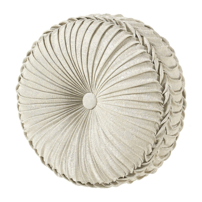 J. Queen New York Decorative Coordinate Pillows Celine Tufted Round Decorative Throw Pillow