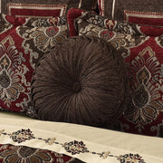 J. Queen New York Decorative Coordinate Pillows Cerino Tufted Round Decorative Throw Pillow
