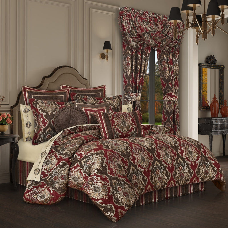 J. Queen New York Decorative Coordinate Pillows Cerino Tufted Round Decorative Throw Pillow