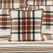 J. Queen New York Decorative Coordinate Pillows Christopher Plaid 20" Square Decorative Throw Pillow