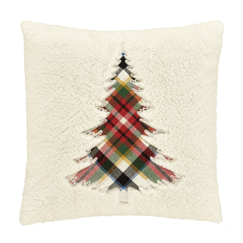 J. Queen New York Decorative Coordinate Pillows Christopher Plaid 20" Square Embellished Decorative Throw Pillow
