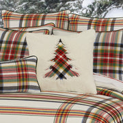 J. Queen New York Decorative Coordinate Pillows Christopher Plaid 20" Square Embellished Decorative Throw Pillow