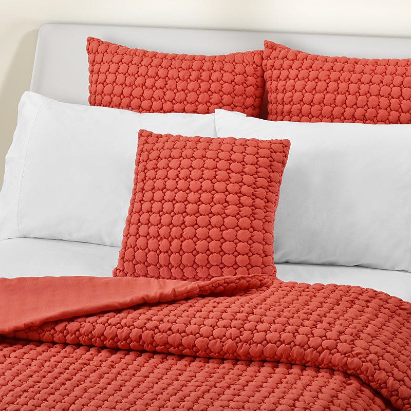 J. Queen New York Decorative Coordinate Pillows Cloud Puff 20" Square Quilted Decorative Throw Pillow
