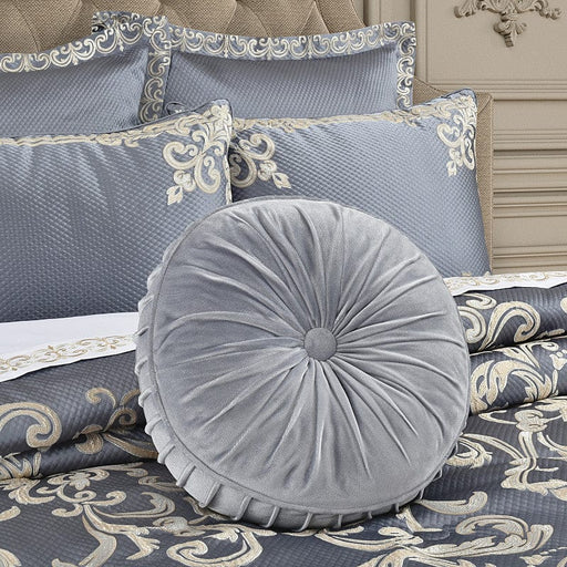 J. Queen New York Decorative Coordinate Pillows Dicaprio Tufted Round Decorative Throw Pillow