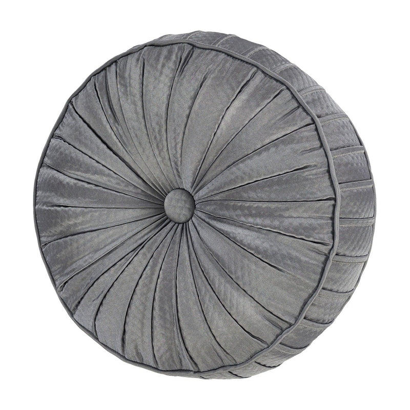 J. Queen New York Decorative Coordinate Pillows Excelsior Tufted Round Decorative Throw Pillow