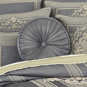 J. Queen New York Decorative Coordinate Pillows Excelsior Tufted Round Decorative Throw Pillow