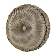J. Queen New York Decorative Coordinate Pillows Glimmerstone Tufted Round Decorative Throw Pillow