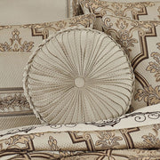 J. Queen New York Decorative Coordinate Pillows Gold Coast Tufted Round Decorative Throw Pillow