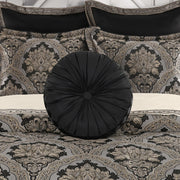 J. Queen New York Decorative Coordinate Pillows Harriman Tufted Round Decorative Throw Pillow