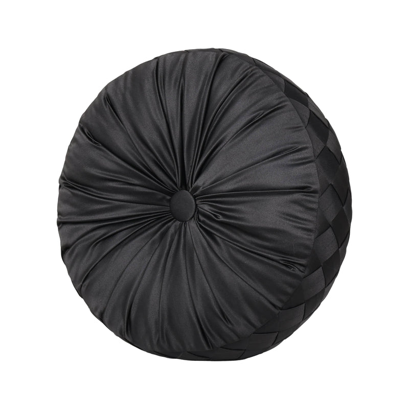 J. Queen New York Decorative Coordinate Pillows Harriman Tufted Round Decorative Throw Pillow