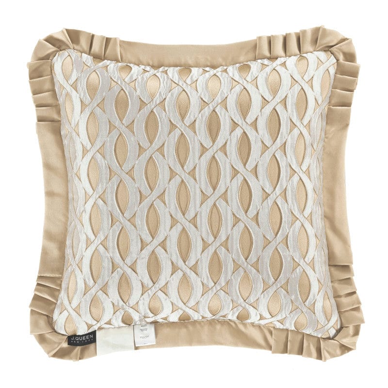 J. Queen New York Decorative Coordinate Pillows La Boheme 20" Square Embellished Decorative Throw Pillow
