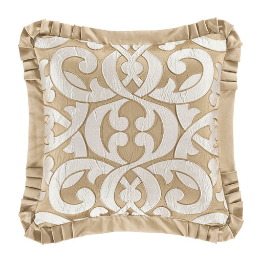 J. Queen New York Decorative Coordinate Pillows La Boheme 20" Square Embellished Decorative Throw Pillow