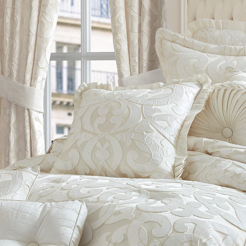 J. Queen New York Decorative Coordinate Pillows La Boheme 20" Square Embellished Decorative Throw Pillow