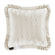 J. Queen New York Decorative Coordinate Pillows La Boheme 20" Square Embellished Decorative Throw Pillow