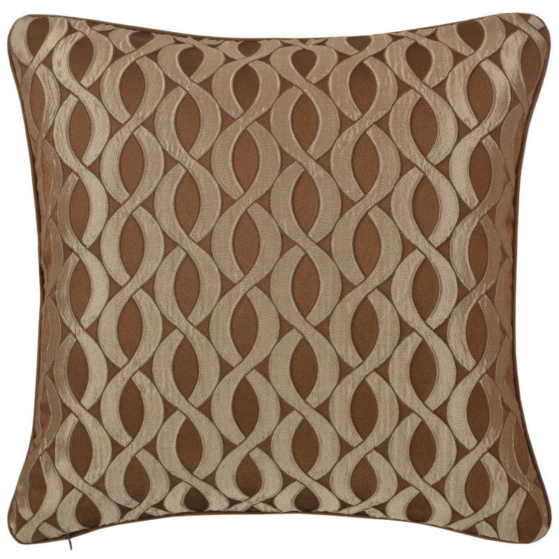 J. Queen New York Decorative Coordinate Pillows La Boheme Copper 20" Square Decorative Throw Pillow
