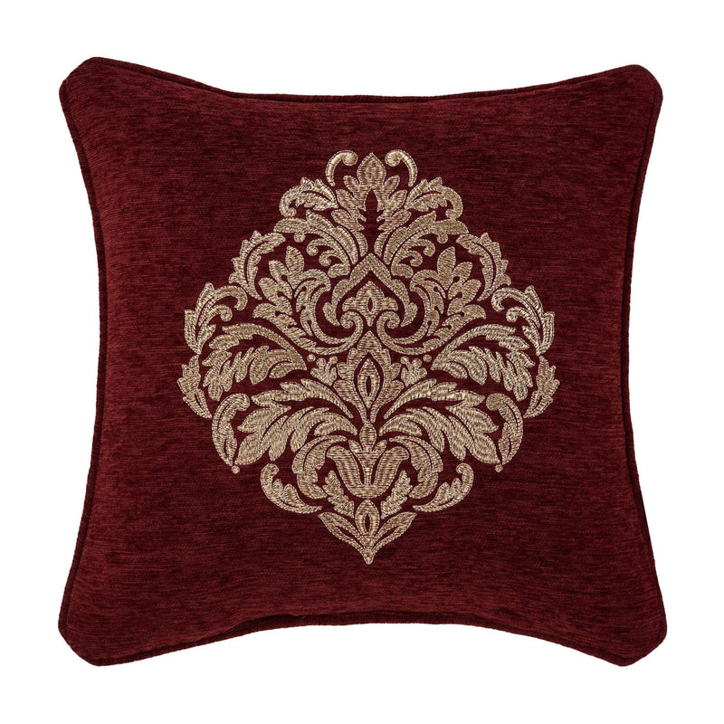 J. Queen New York Decorative Coordinate Pillows Laurenza 18" Square Embellished Decorative Throw Pillow