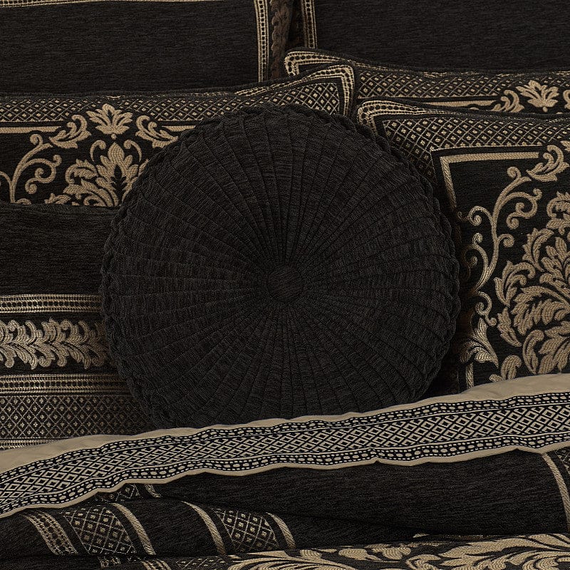 J. Queen New York Decorative Coordinate Pillows Laurenza Tufted Round Decorative Throw Pillow