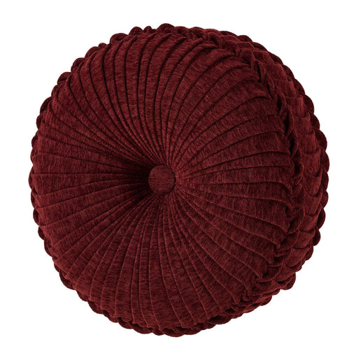 J. Queen New York Decorative Coordinate Pillows Laurenza Tufted Round Decorative Throw Pillow