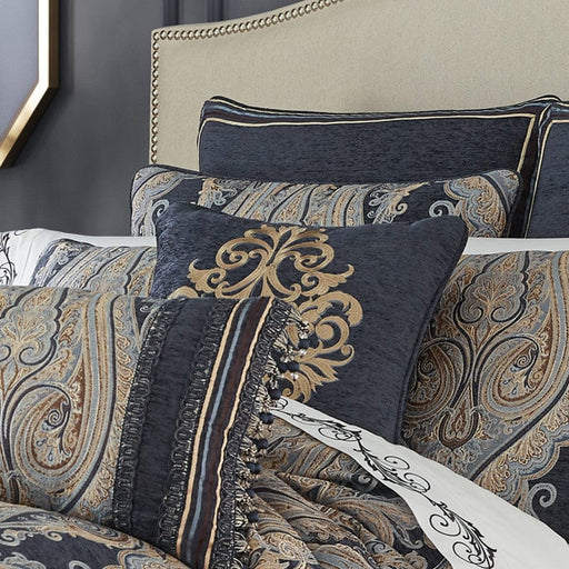 J. Queen New York Decorative Coordinate Pillows Luciana 18" Square Embellished Decorative Throw Pillow